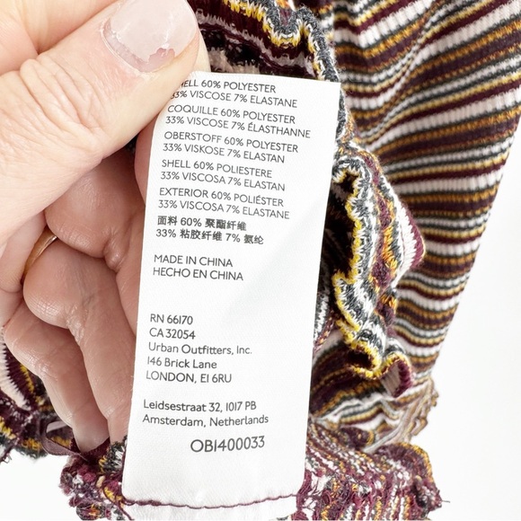 ✅ Anthropologie Smocked Striped Top With Puff Sleeves Striped Top SIZE XS - Picture 7 of 8